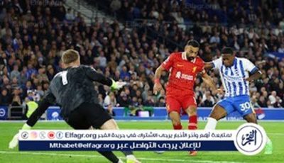 نتيجة وملخص أهداف مباراة ليفربول ضد برايتون في الدوري الإنجليزي