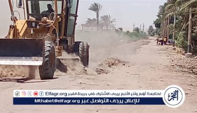 حملة مكبرة لتمهيد وتسوية الطرق غير المرصوفة بقرية أمشول بمركز ديروط فى أسيوط