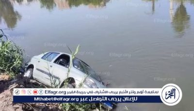تفاصيل مصرع مسن وزوجته إثر سقوط سيارتهما في ترعة الرياح التوفيقي بالدقهلية