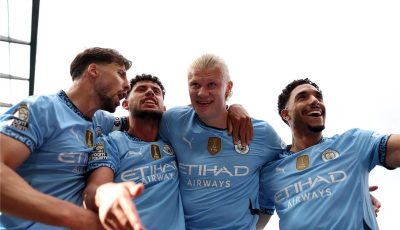 هالاند يسخر من عمر مرموش بعد تأهل مانشستر سيتي إلى دوري أبطال أوروبا