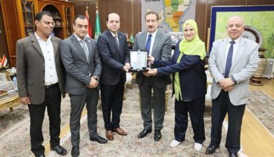 محافظ المنوفية يلتقي وفد جهاز تنمية المشروعات لمناقشة واستعراض آليات ونتائج التنفيذ