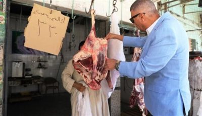محافظ أسوان يفاجئ عدد من محلات الجزارة والمخابز البلدية بكوم أمبو