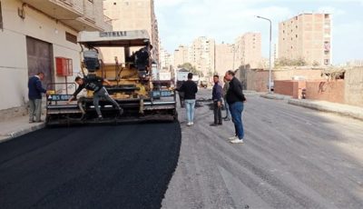 رصف وتطوير 28 شارعًا بحي الطالبية بتكلفة 27 مليون جنيه لتسهيل حركة سير المواطنين