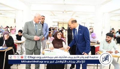 رئيس جامعة أسيوط يتفقد امتحانات الفصل الدراسي الثاني بكليتي الحقوق والفنون الجميلة