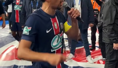 ماركينيوس يشعل حماس جماهير باريس قبل نهائي دوري الابطال