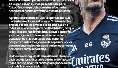 راؤول يودع ريال مدريد برسالة مؤثرة