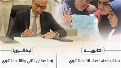 الطالب يمكنه اختيار بين النظام الحالي للثانوية العامة ونظام البكالوريا.