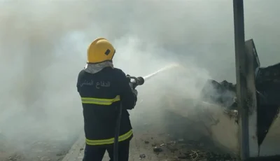 نشوب حريق في ثلاثة متاجر جنوبي بغداد