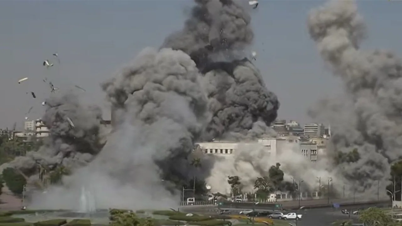 Israeli airstrikes target the presidential palace and the headquarters of the armed forces in Damascus.