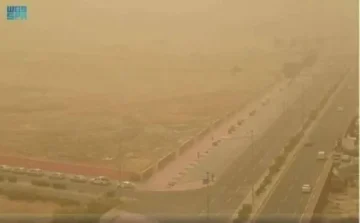 عواصف رملية تؤثر على منطقة جازان