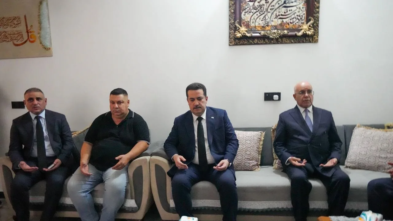 السوداني يلتقي بأسرة أحد ضحايا حريق الكوت