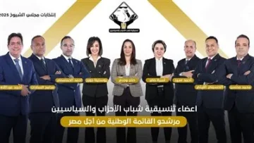 التنسيقية تكشف عن أسماء أعضائها المرشحين للقائمة الوطنية من أجل مصر في انتخابات مجلس الشيوخ 2025