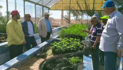 رئيس مركز بحوث الصحراء يقوم بزيارة محطة شمال سيناء في الشيخ زويد ويعلن عن خطة متكاملة لإعادة إعمارها.