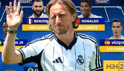 الفريق المثالي لـ مودريتش في ريال مدريد