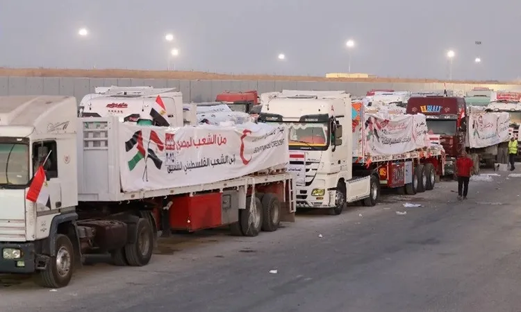 [انطلاق الفوج الثاني من القافلة الـ26 من مصر نحو قطاع غزة]