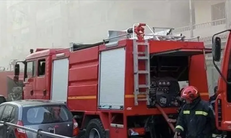 حريق هائل يدمر «شونة كتان» في شبراملس بمحافظة الغربية