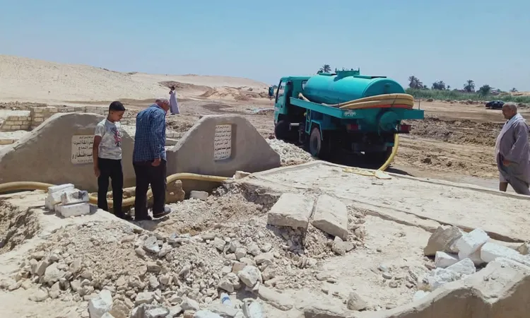 تحركات فورية لوقف تسرب المياه الجوفية بمقابر ميدوم في بني سويف