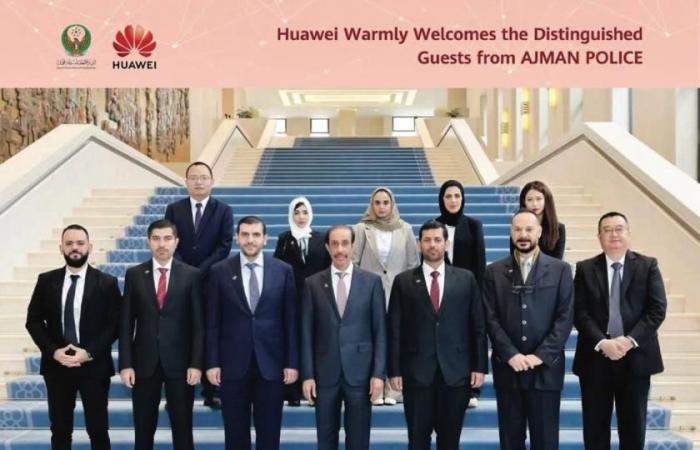 وفد من شرطة عجمان يطلع على أحدث ابتكارات «هواوي» في الصين