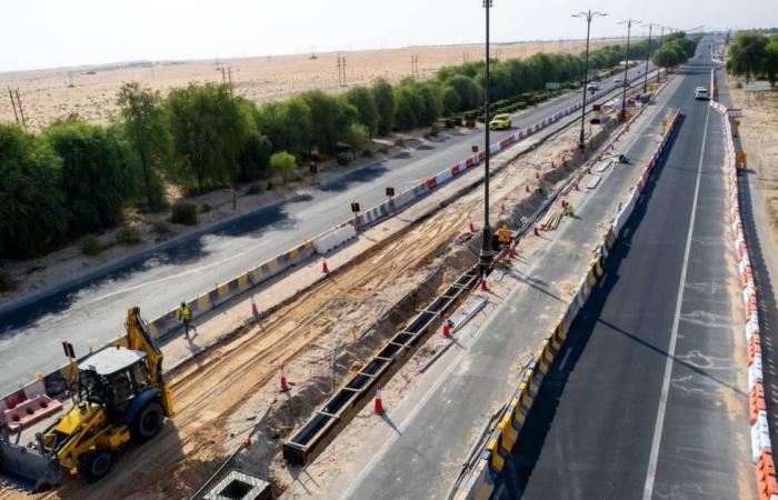 تطوير طريق الشيخة سلامة بنت بطي في مدينة زايد