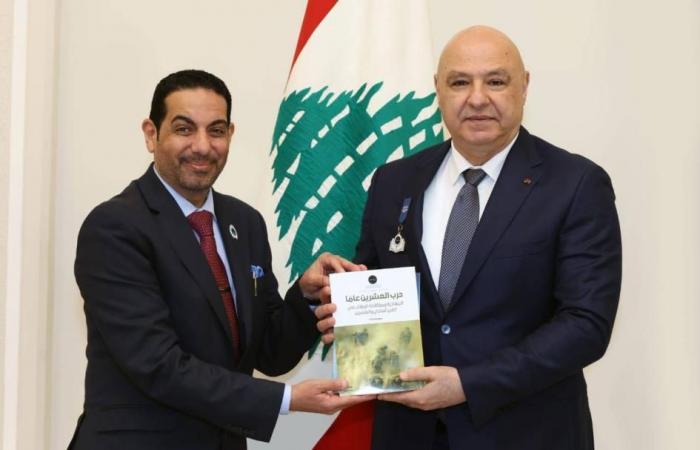 الرئيس اللبناني يستقبل وفد مركز «تريندز»